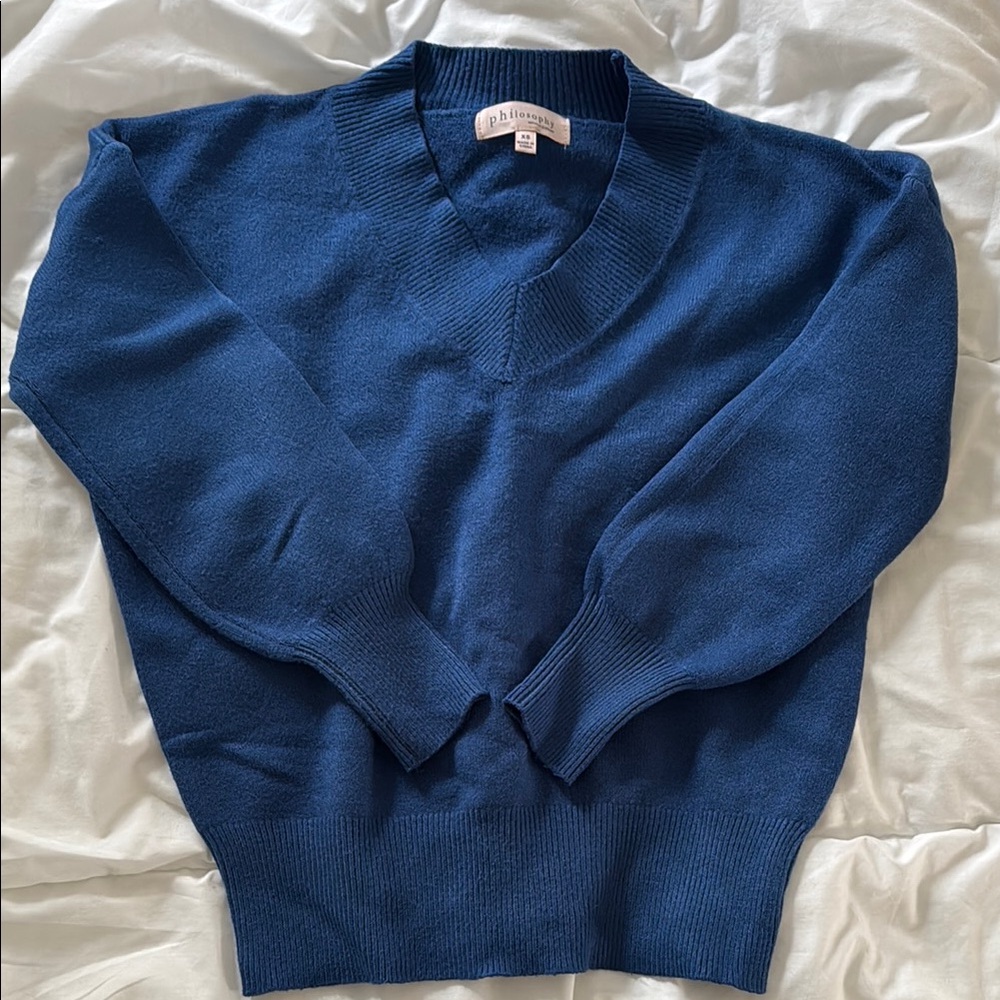 Philosophy Blue Sweater